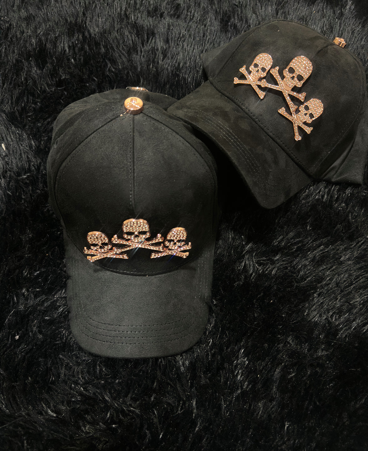Barbas Hats Skull oro rosa