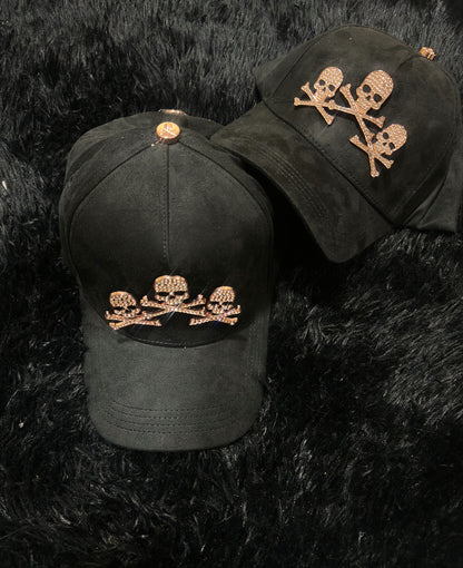 Barbas Hats Skull oro rosa